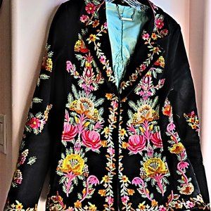 Paparazzi Embroidered Floral Colorful Jacket